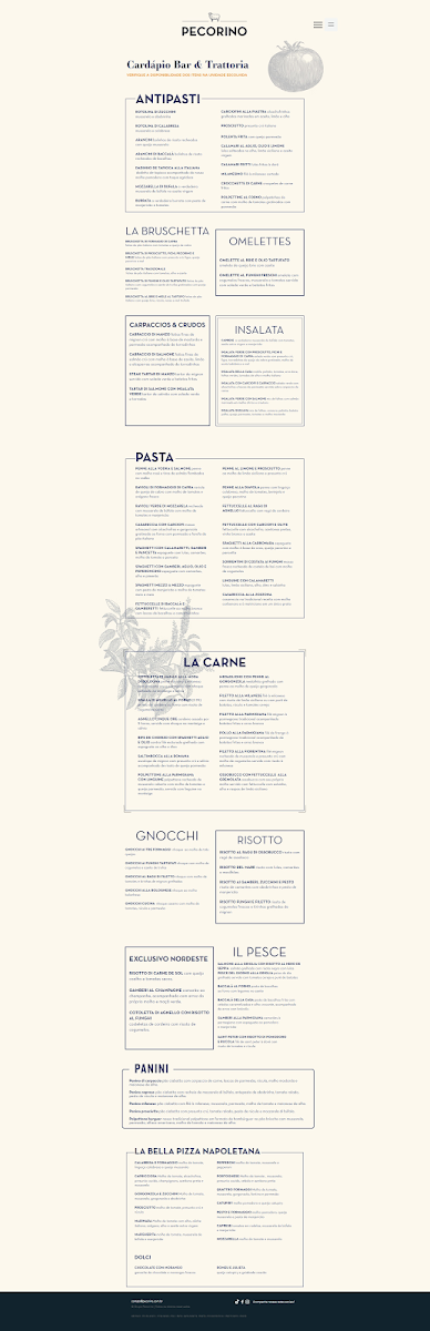 Menu Pecorino Bar & Trattoria-1