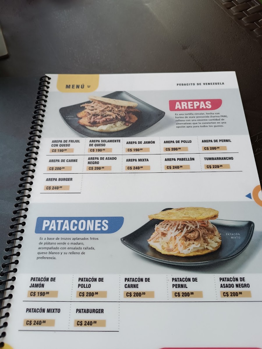Menu Pedacito De Venezuela En Managua-7
