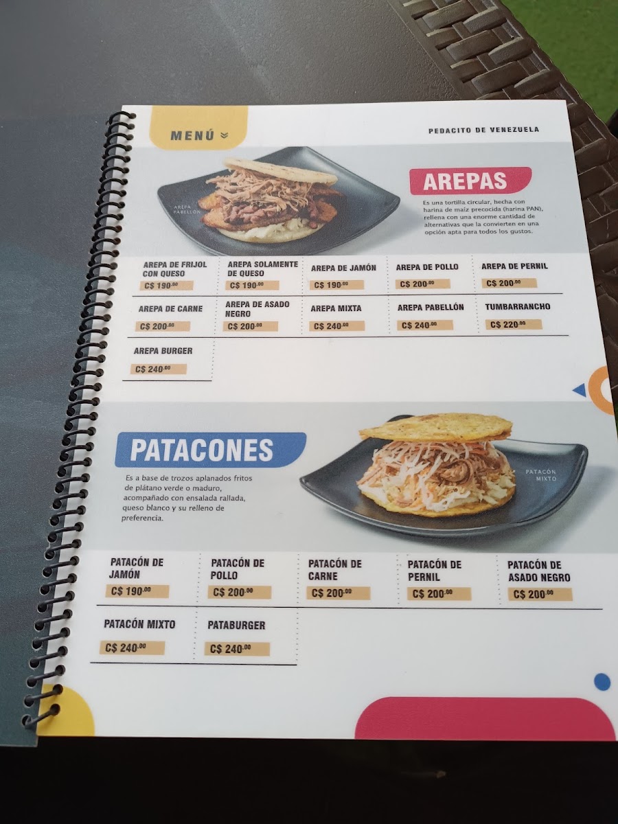 Menu Pedacito De Venezuela En Managua-9