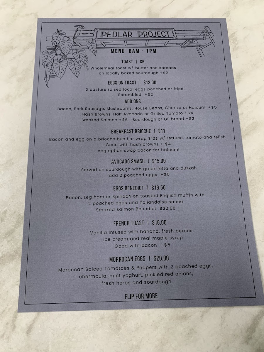 Menu Pedlar Project-10