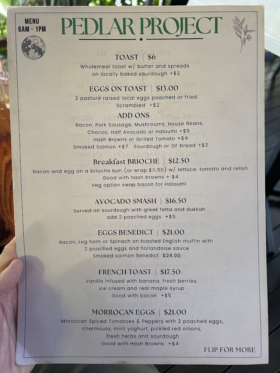 Menu Pedlar Project-3