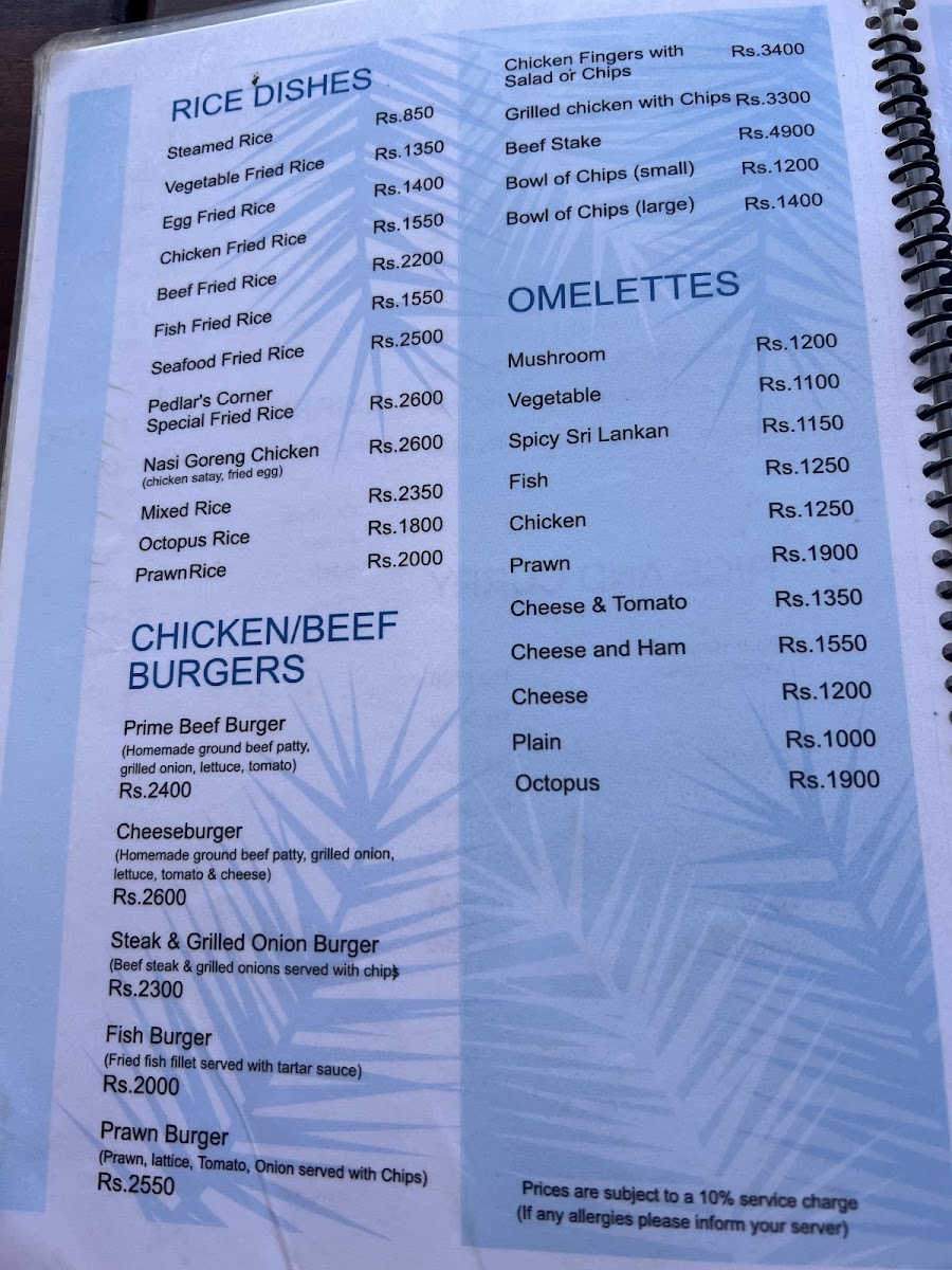 Menu Pedlar's Corner Cafe-1