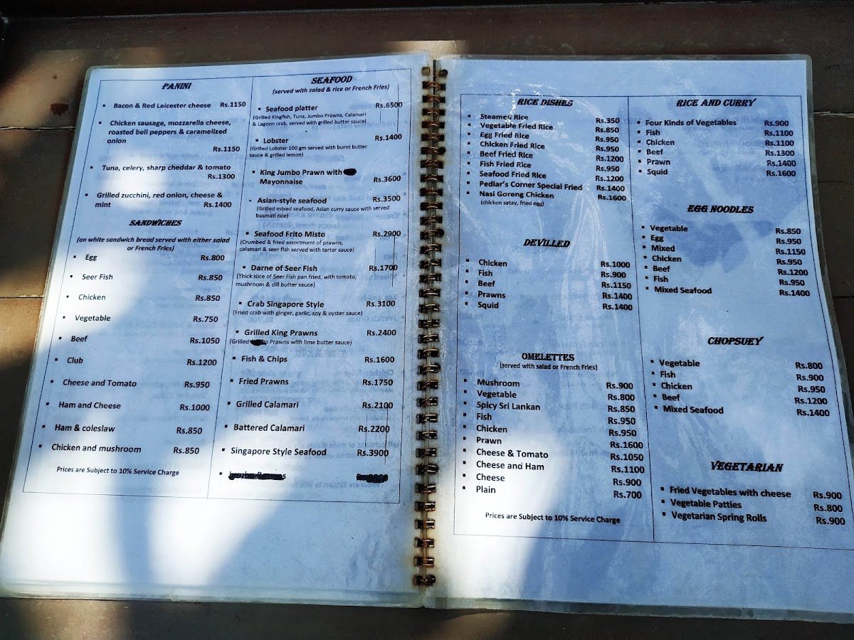 Menu Pedlar's Corner Cafe-9