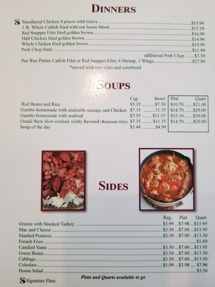 Menu Pee Wees Restaurant.-2