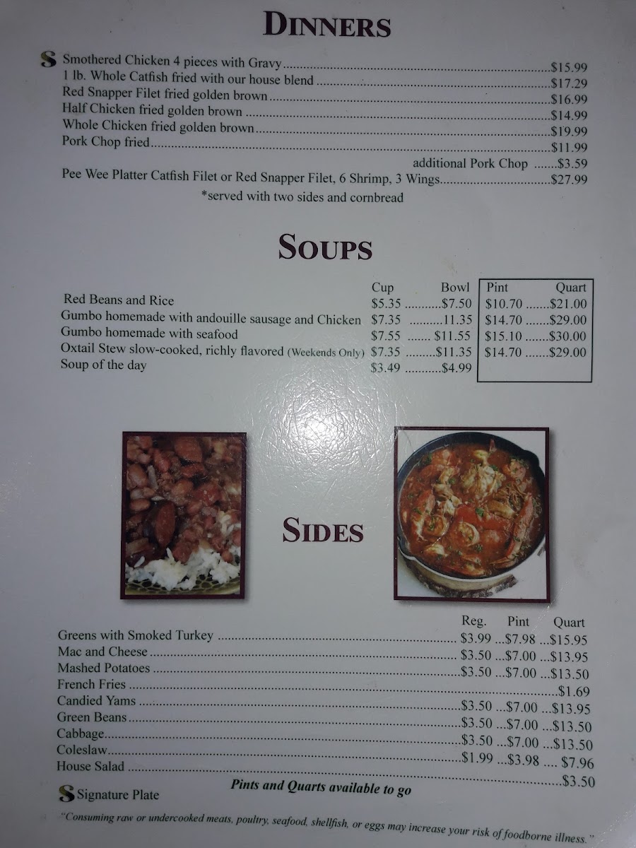 Menu Pee Wees Restaurant.-5