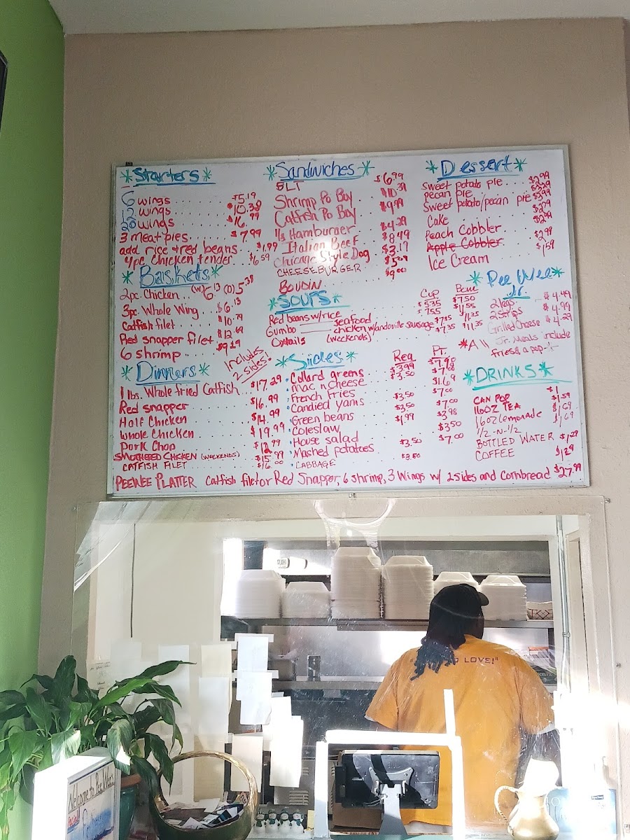 Menu Pee Wees Restaurant.-7