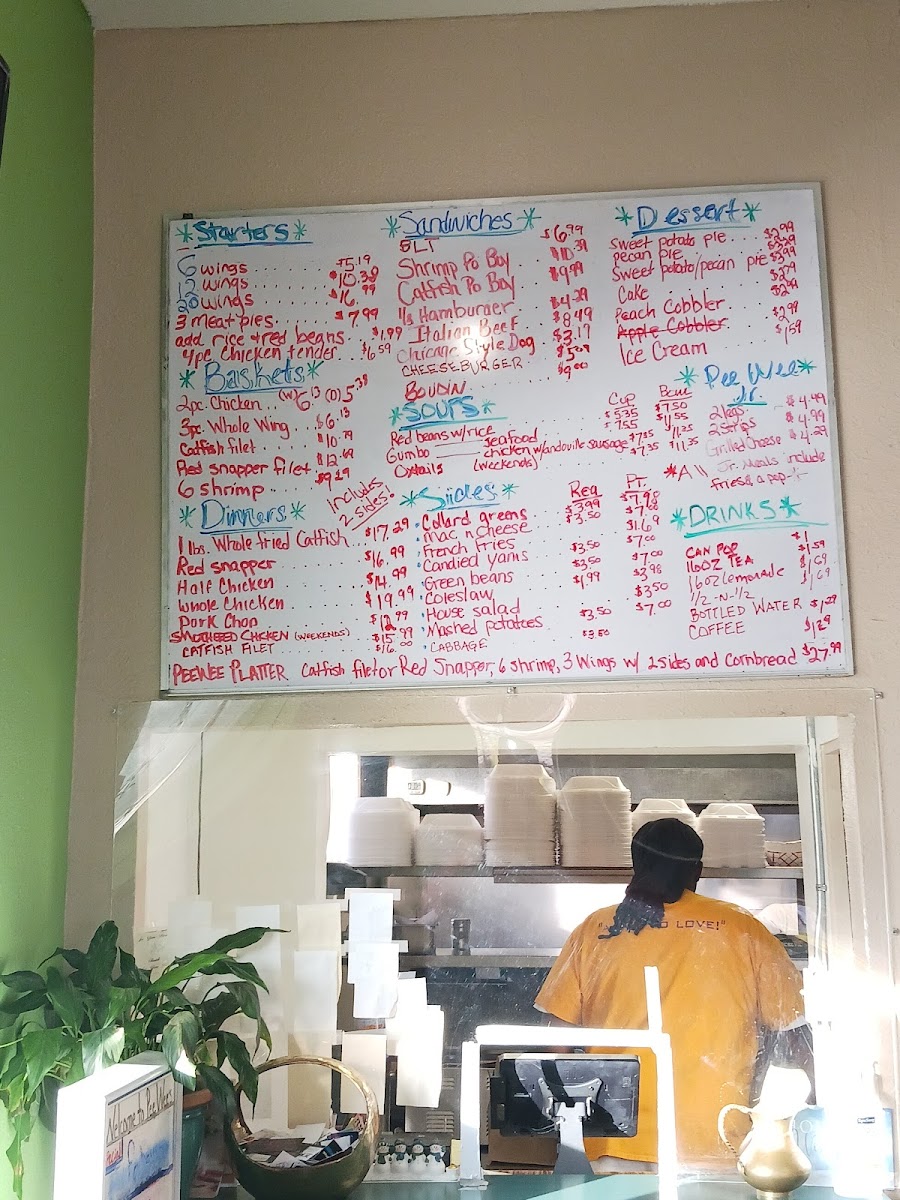 Menu Pee Wees Restaurant.-8