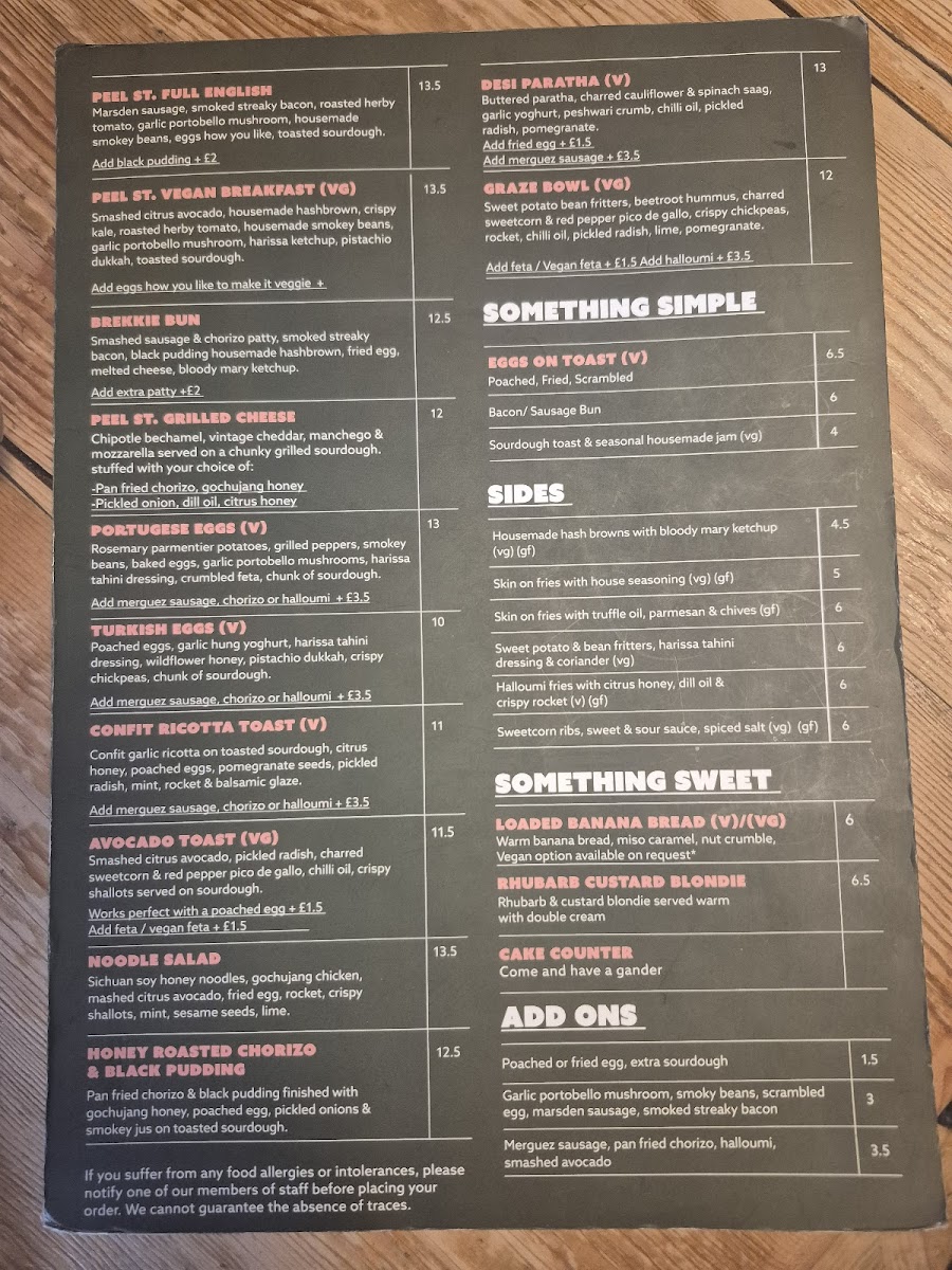 Menu Peel St. Social-1