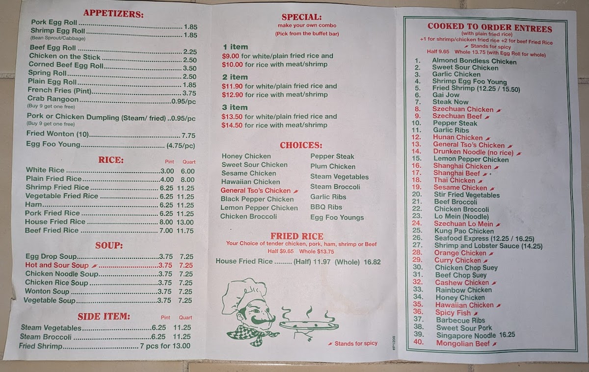 Menu Peking Express-1