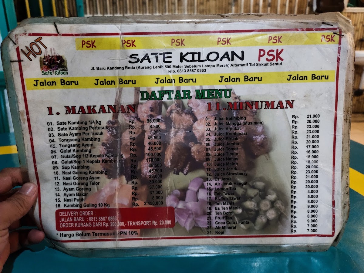 Menu Penggemar Sate Kiloan Psk Sentul-7