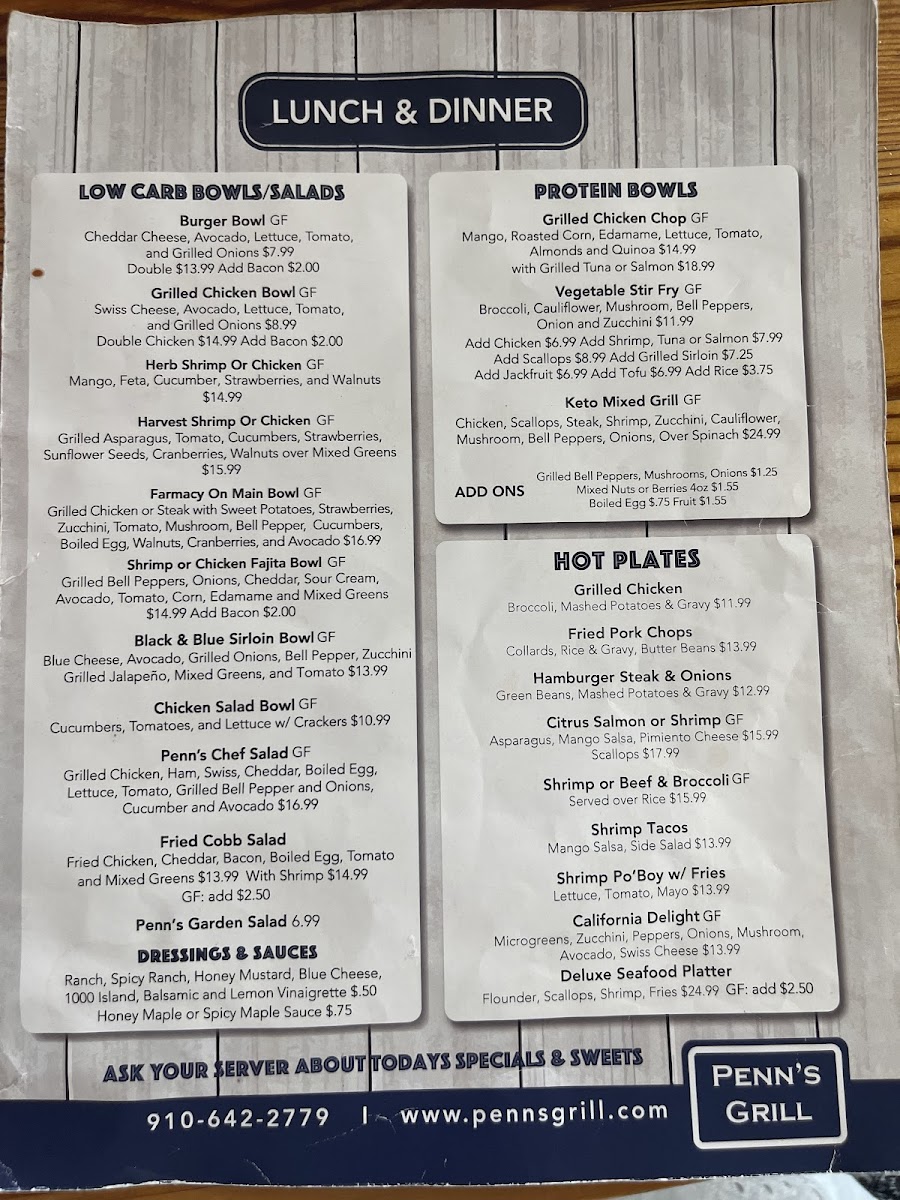 Menu Penn’S Grill-1