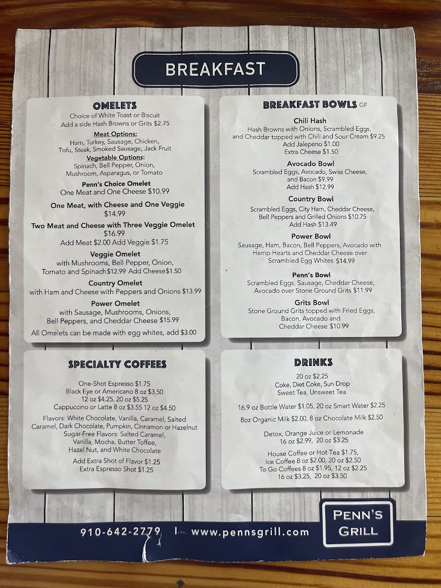 Menu Penn’S Grill-2
