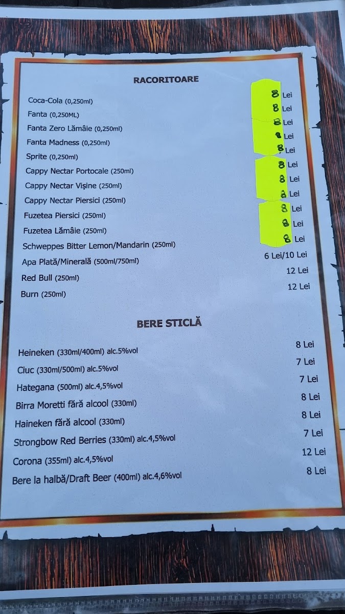 Menu Pensiune-Restaurant “La Pădurea Statului”-6