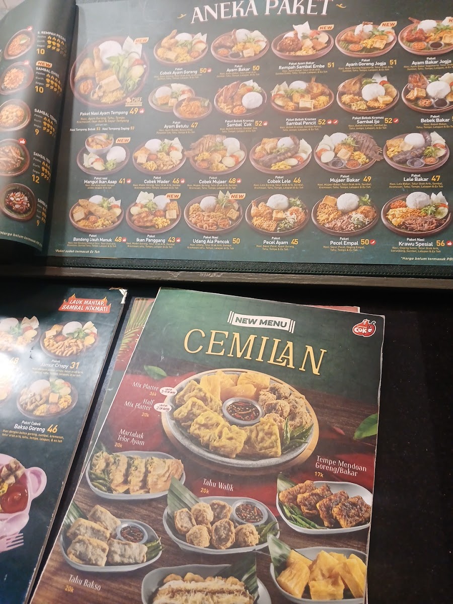 Menu Penyetan Cok Gajah Mada Plaza-1