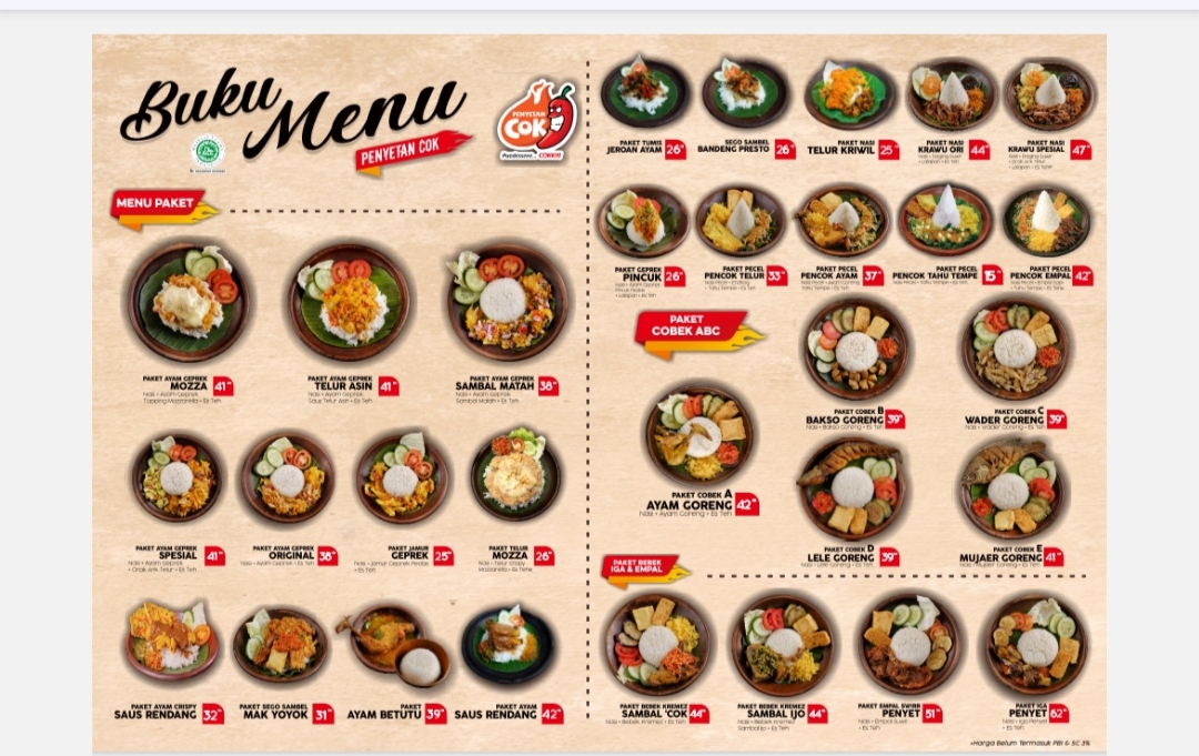 Menu Penyetan Cok Gajah Mada Plaza-4