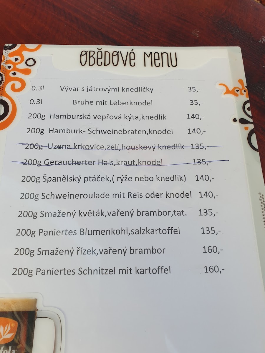 Menu Penzion Brtníky 23-1