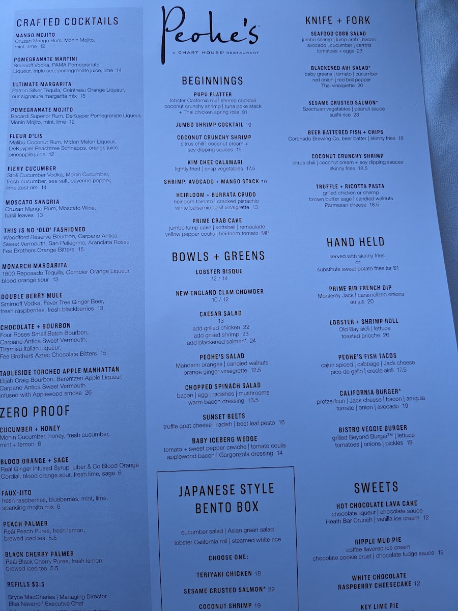 Menu Peohe's-9