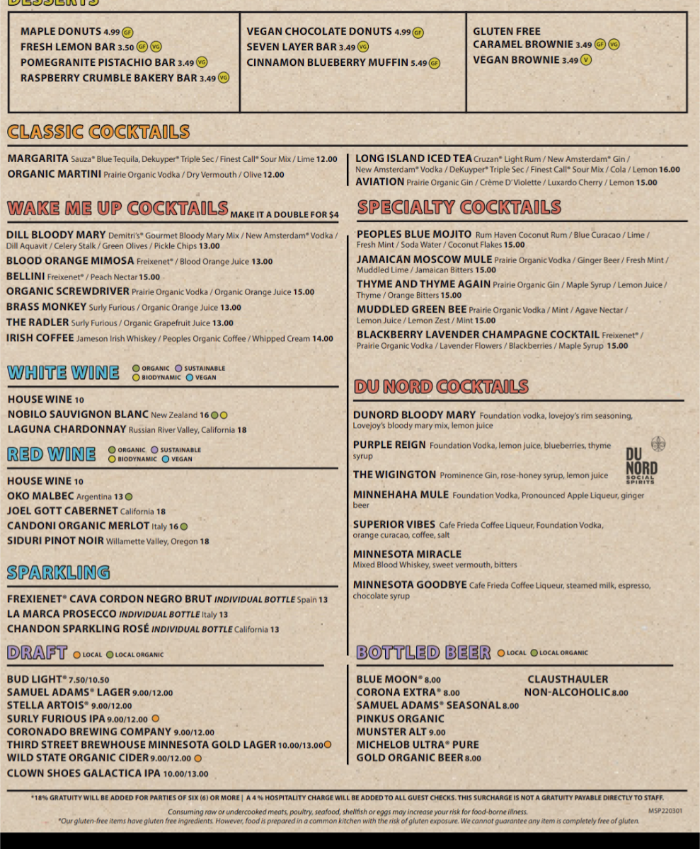 Menu People's Organic-1