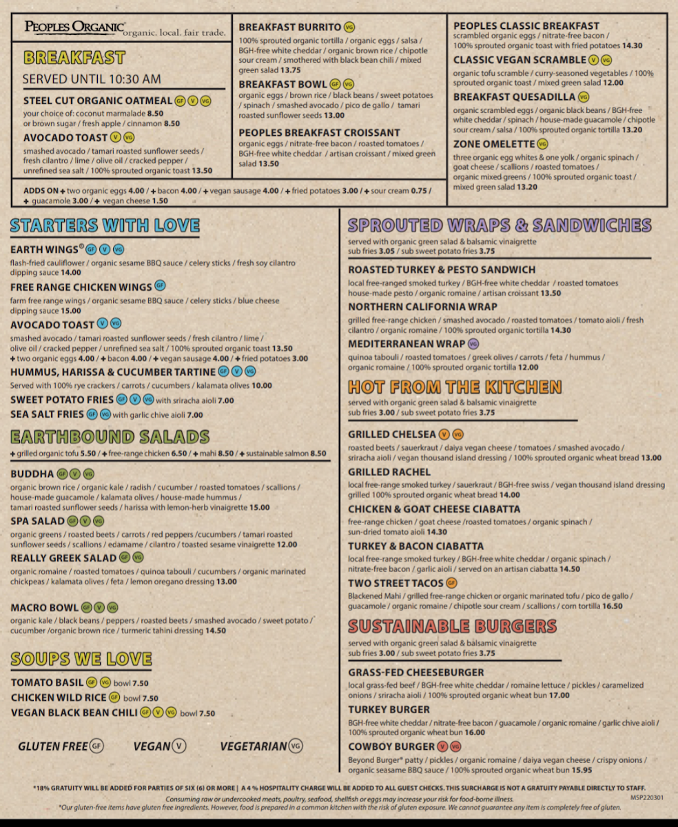Menu People's Organic-2
