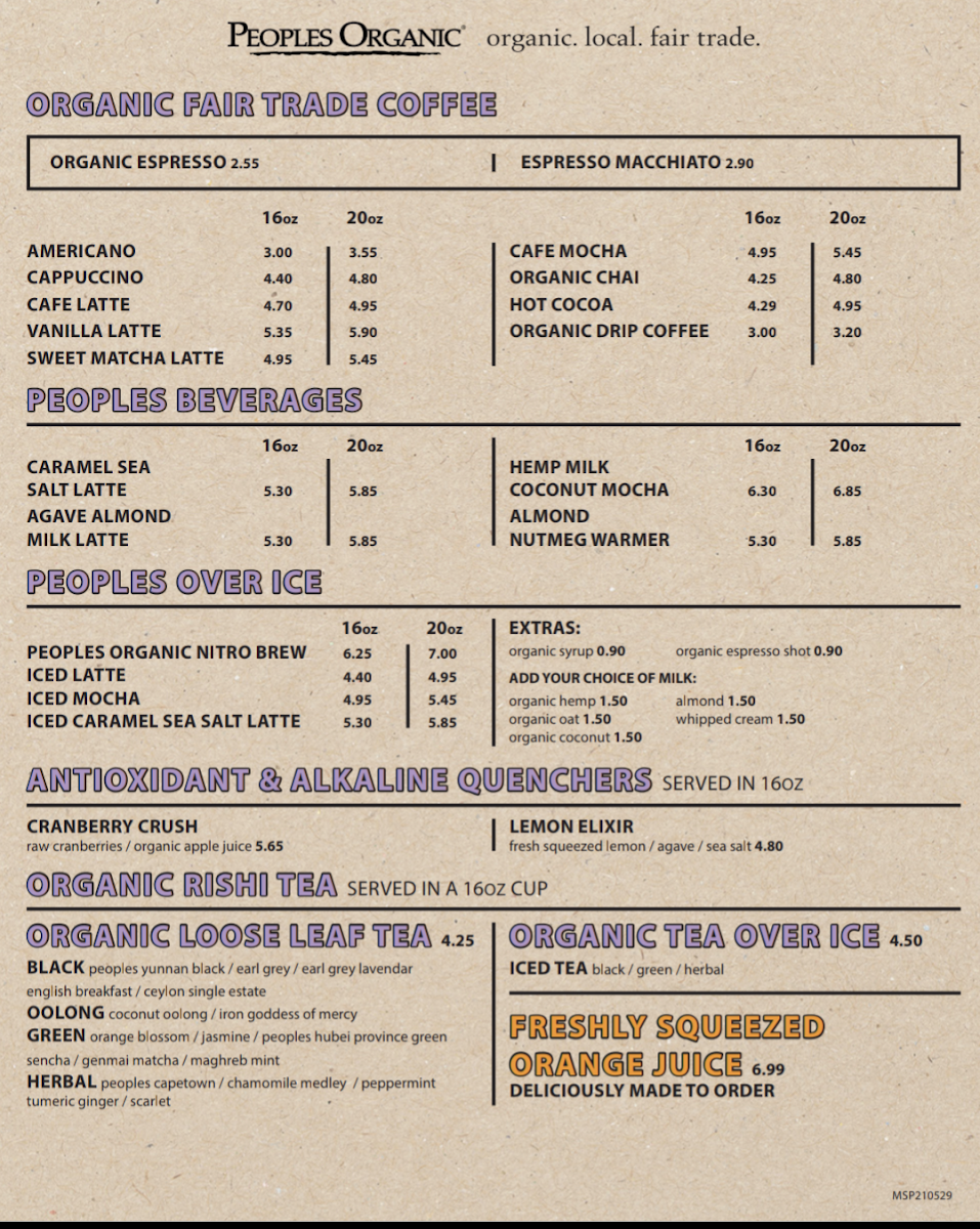 Menu People's Organic-4
