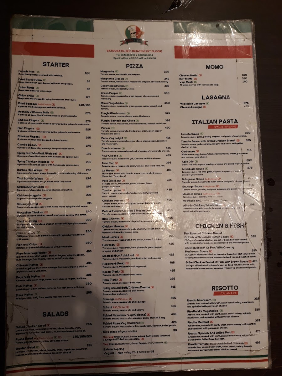 Menu Pepe Pizza Satdobato-6