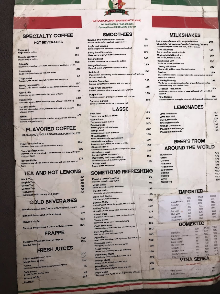 Menu Pepe Pizza Satdobato-8
