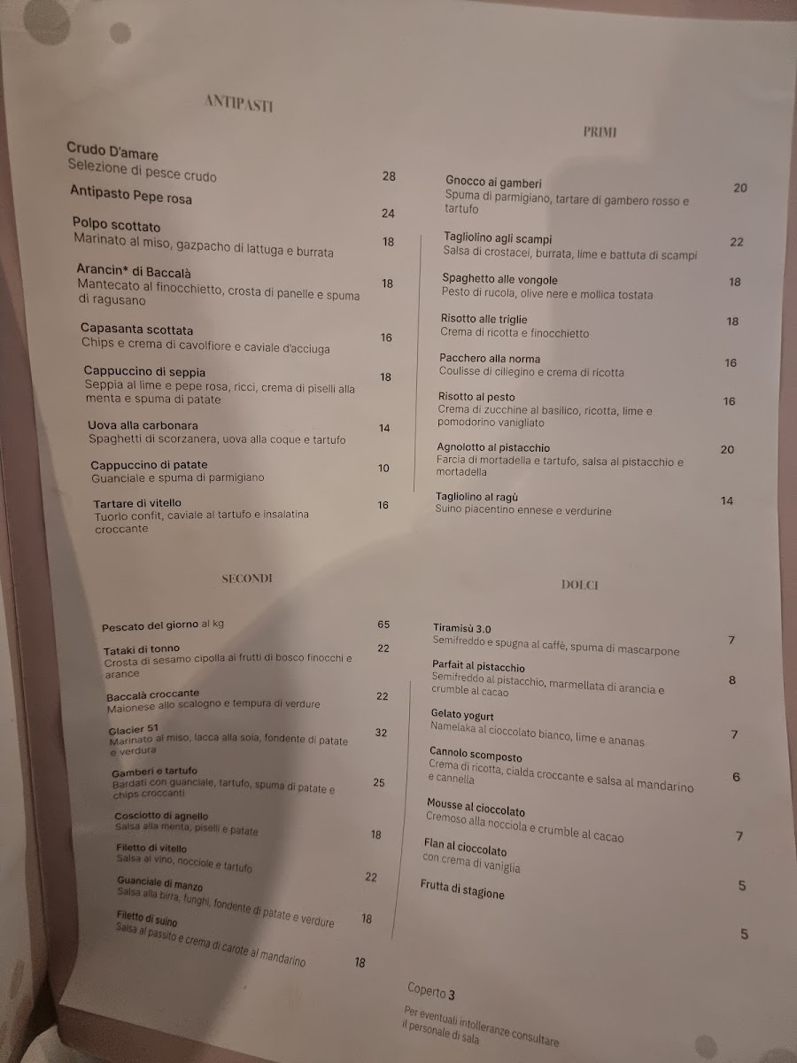 Menu Pepe Rosa - Osteria Moderna-1