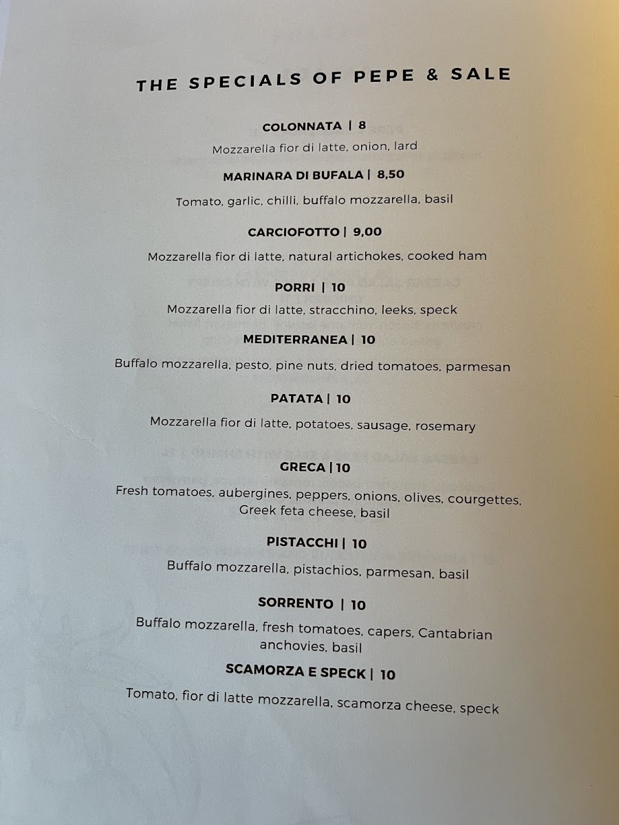 Menu Pepe & Sale Pizzeria-10