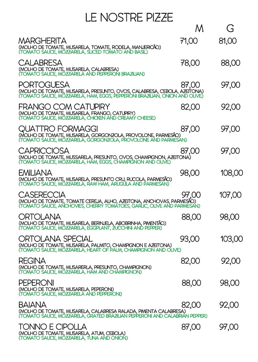 Menu Peperoncino Pizzaria Italiana-1
