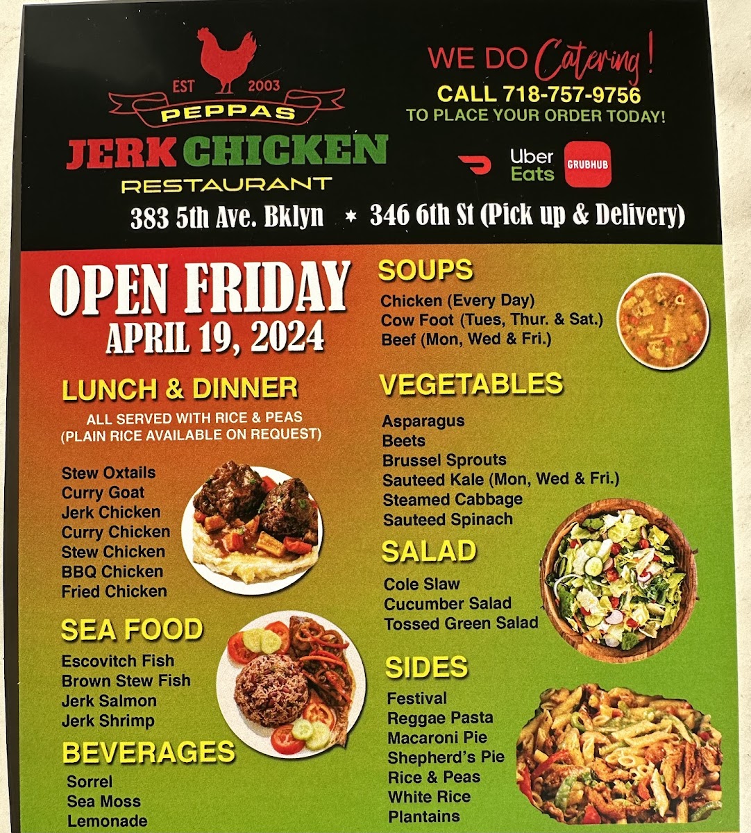 Menu Peppas Jerk Chicken - Park Slope-1