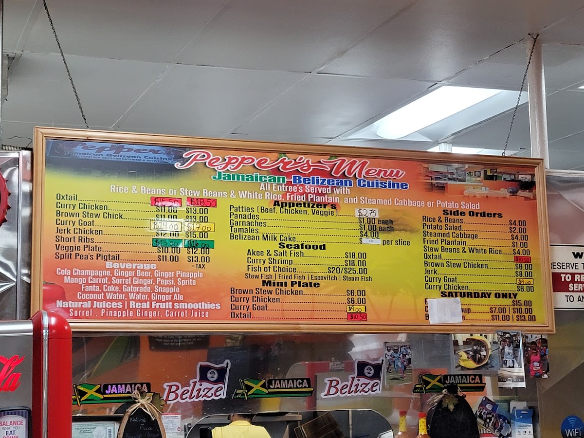 Menu Pepper's Jamaican Belizean Cuisine-4