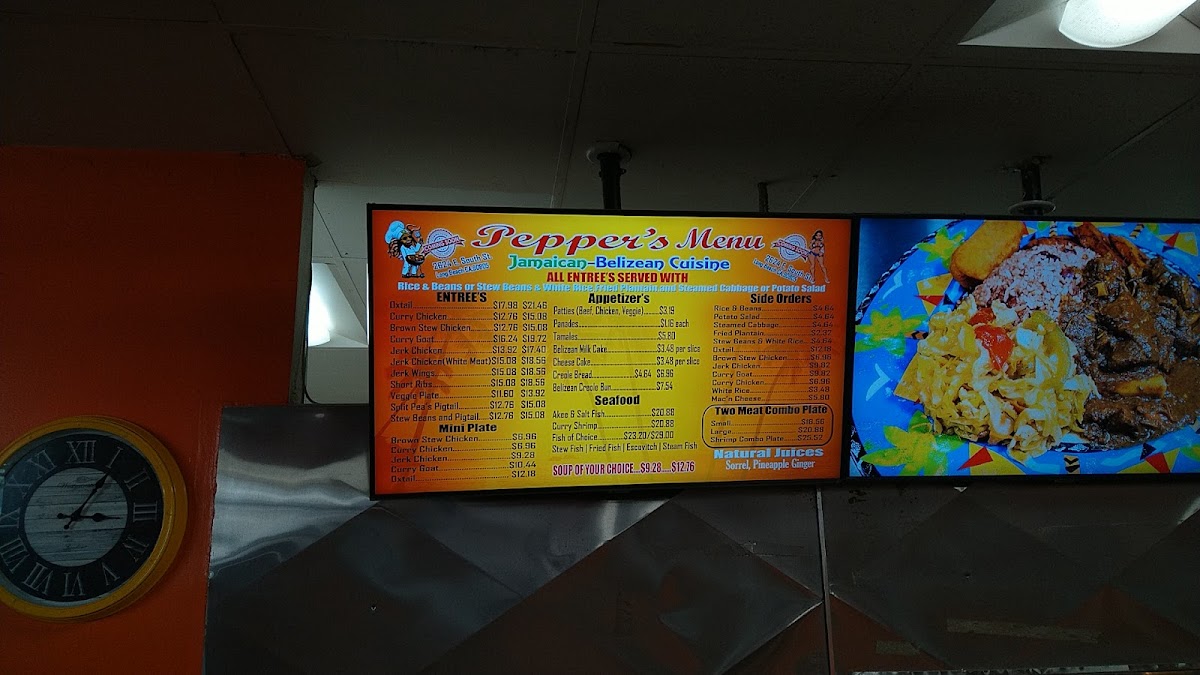 Menu Pepper's Jamaican Belizean Cuisine-5