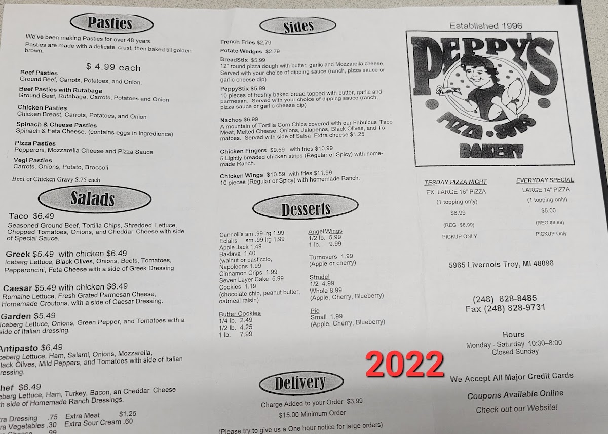 Menu Peppy's Pizza And Pasties-3