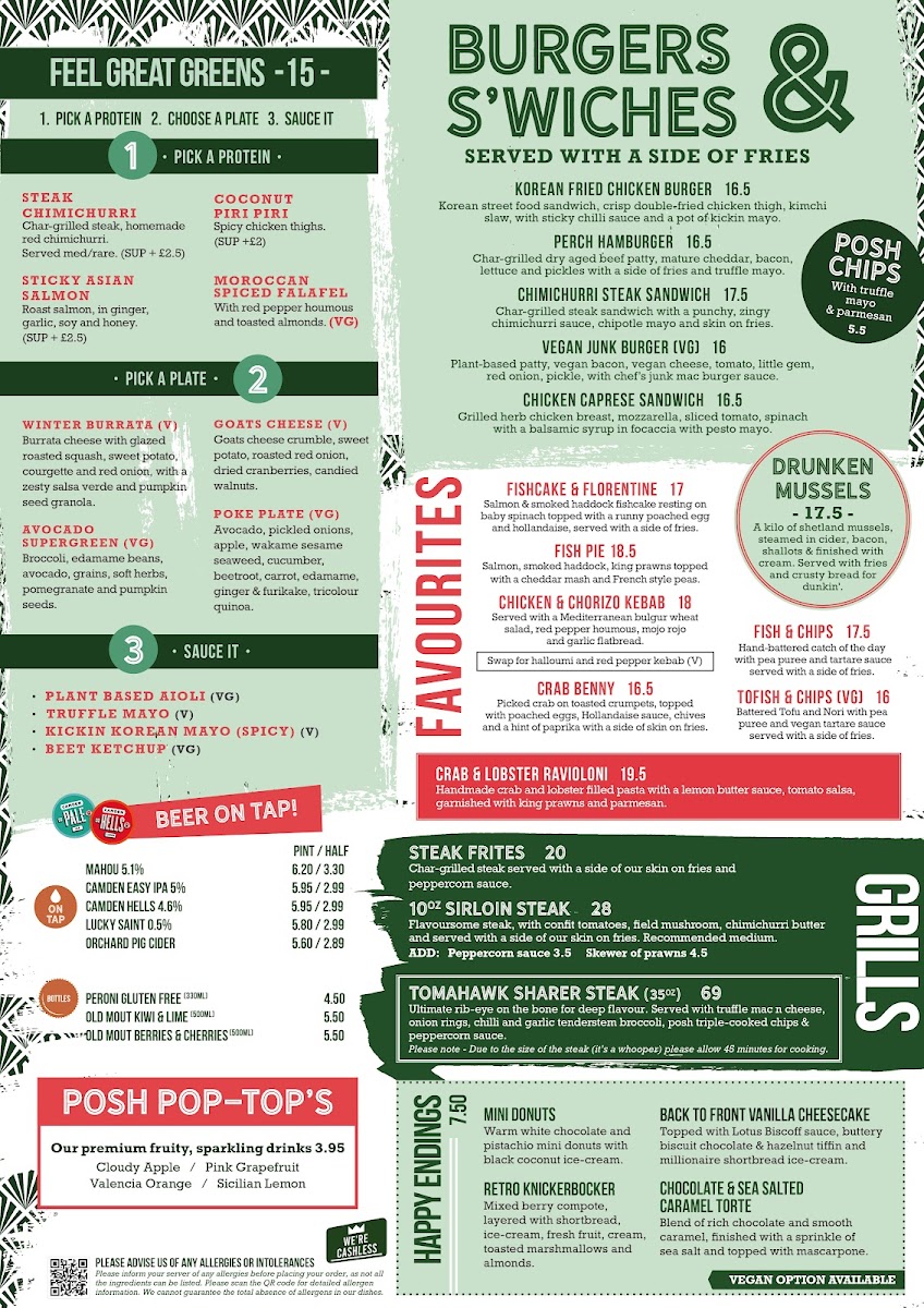 Menu Perch On Worthing Pier-3