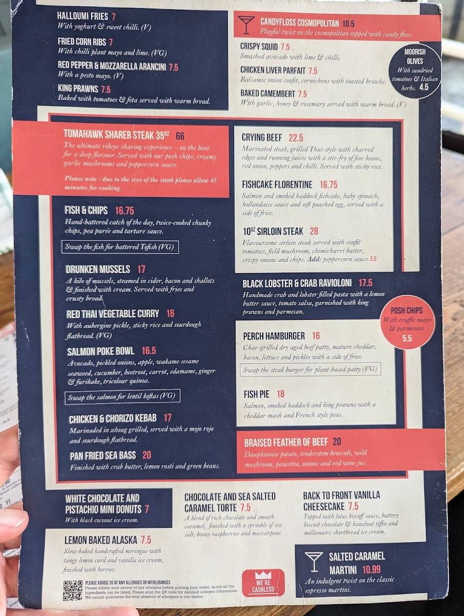 Menu Perch On Worthing Pier-8