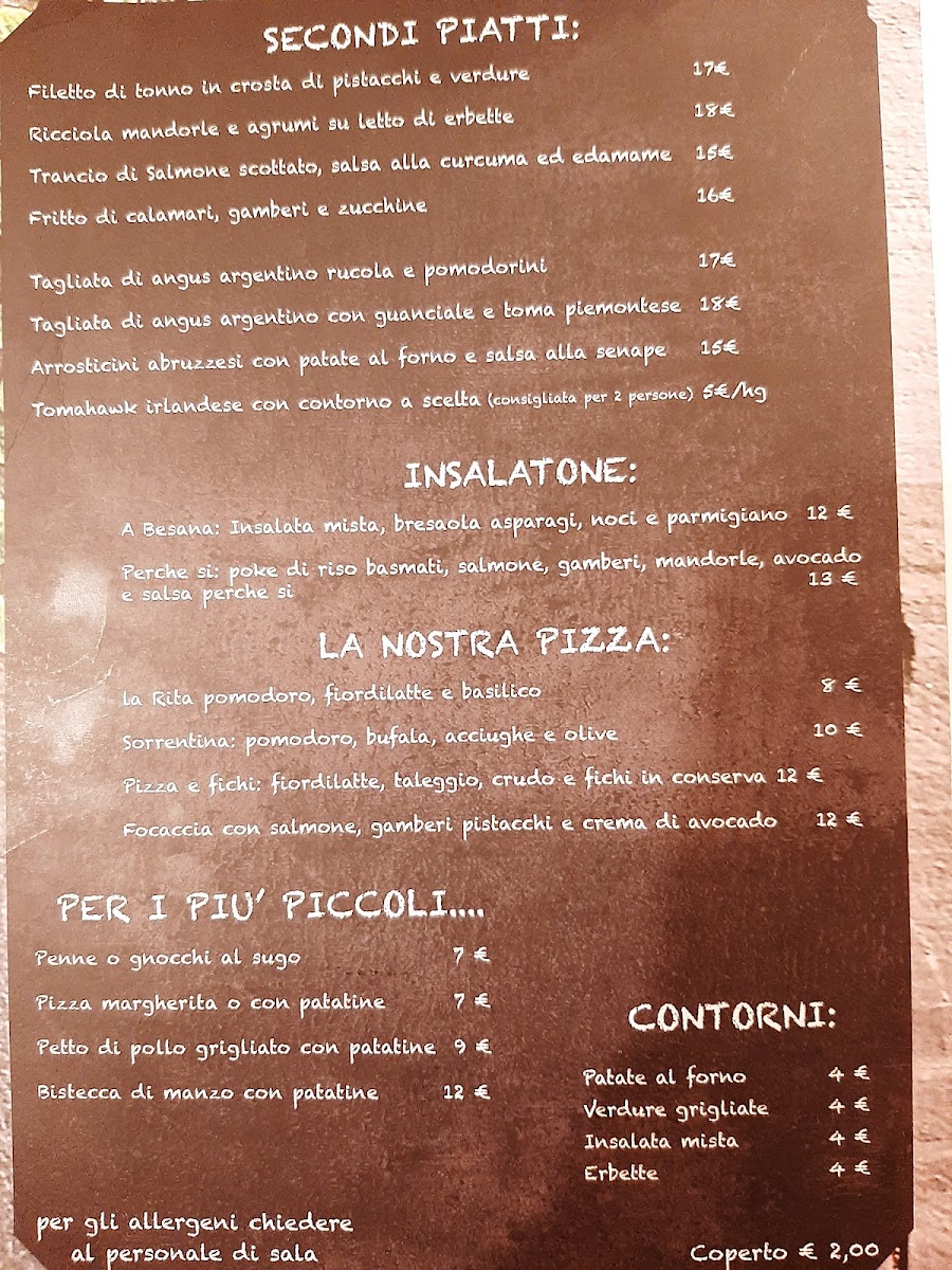 Menu Perché Sì-1