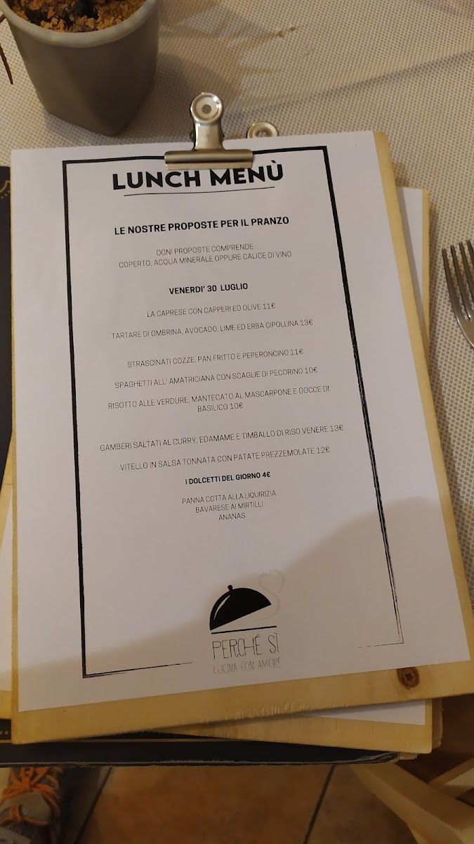 Menu Perché Sì-3