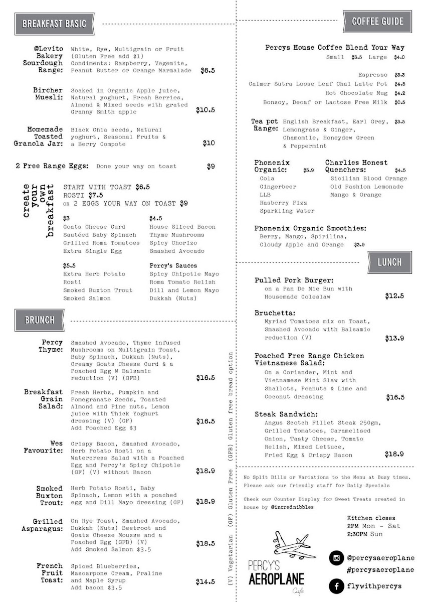 Menu Percy's Aeroplane Cafe-1