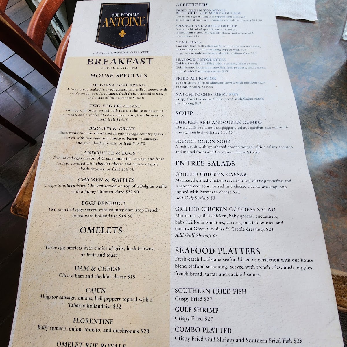 Menu Pere Antoine Restaurant-1