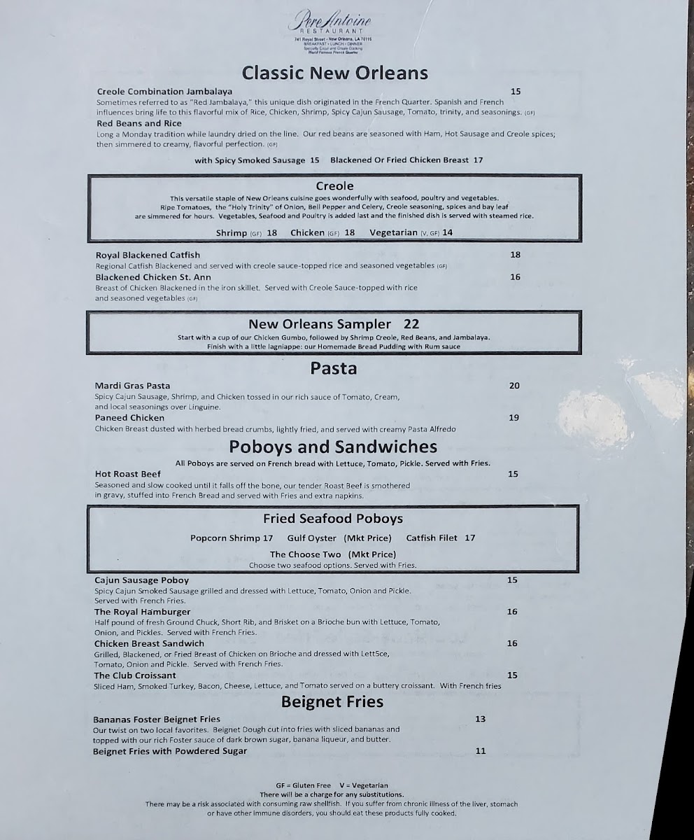 Menu Pere Antoine Restaurant-2