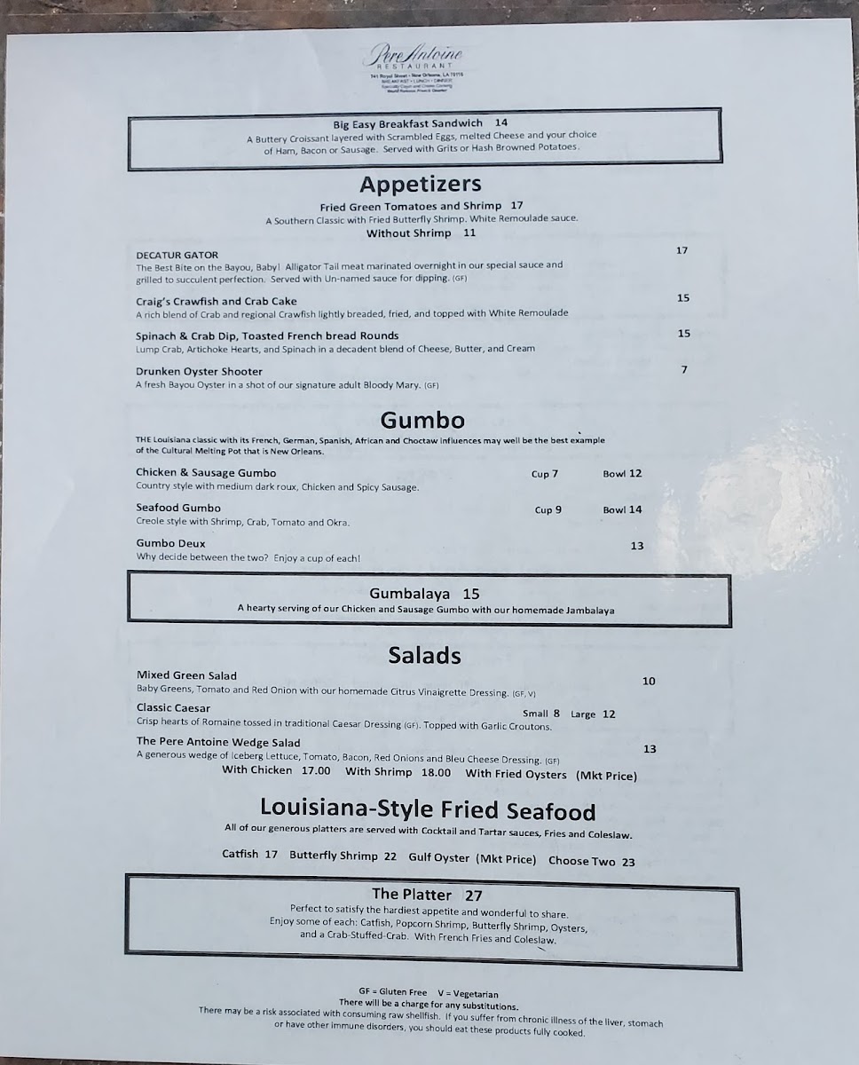 Menu Pere Antoine Restaurant-3