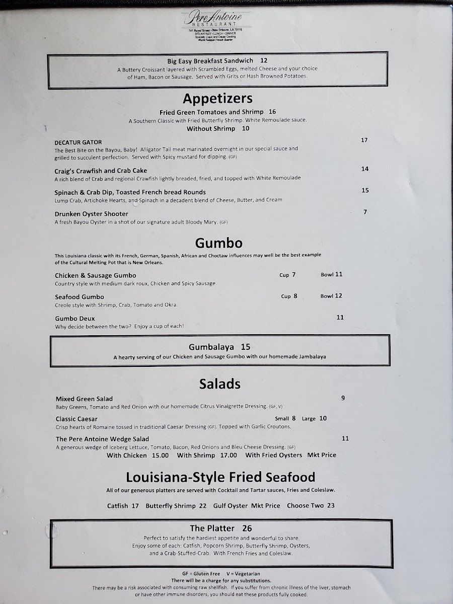 Menu Pere Antoine Restaurant-4