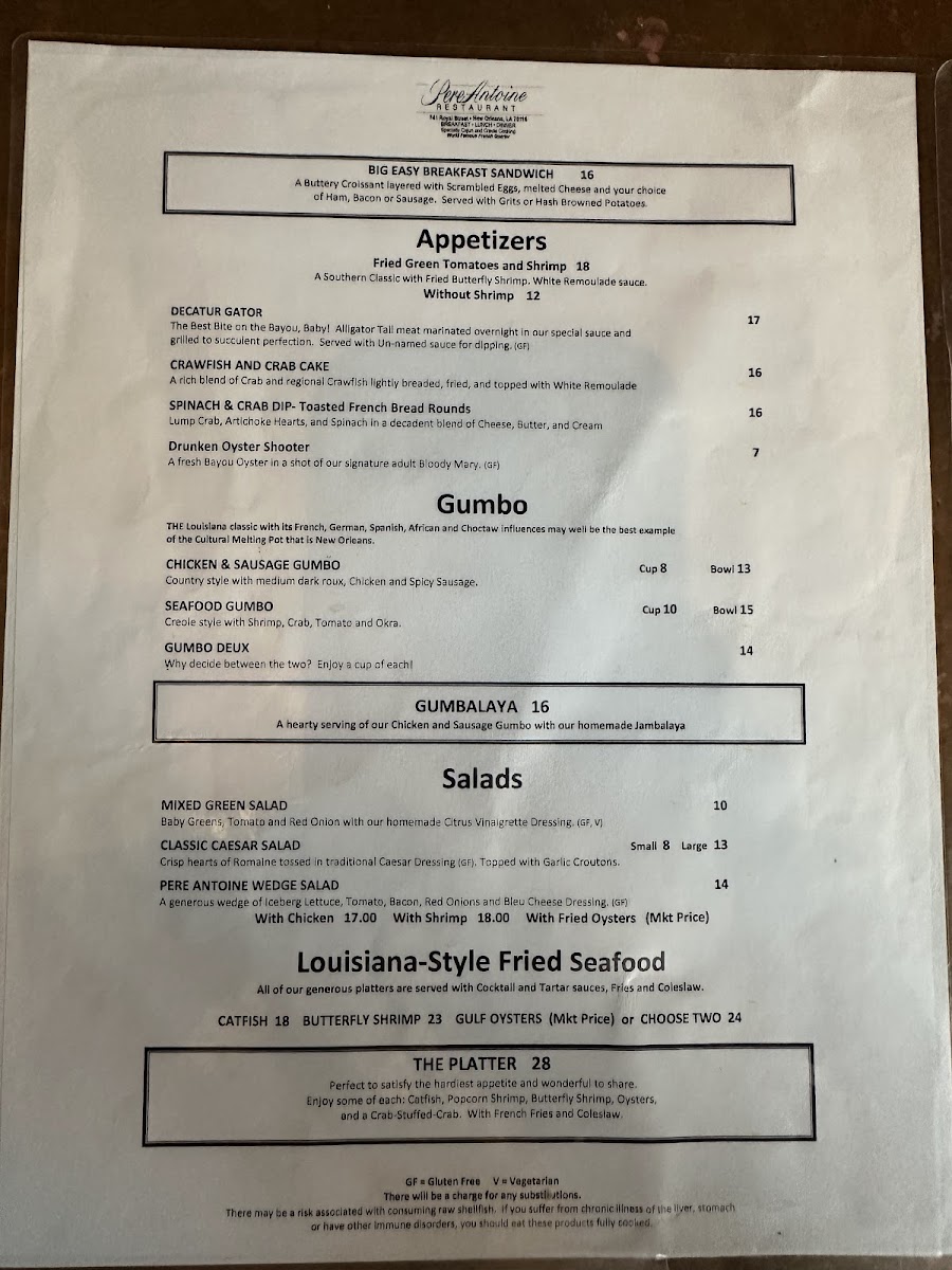 Menu Pere Antoine Restaurant-7
