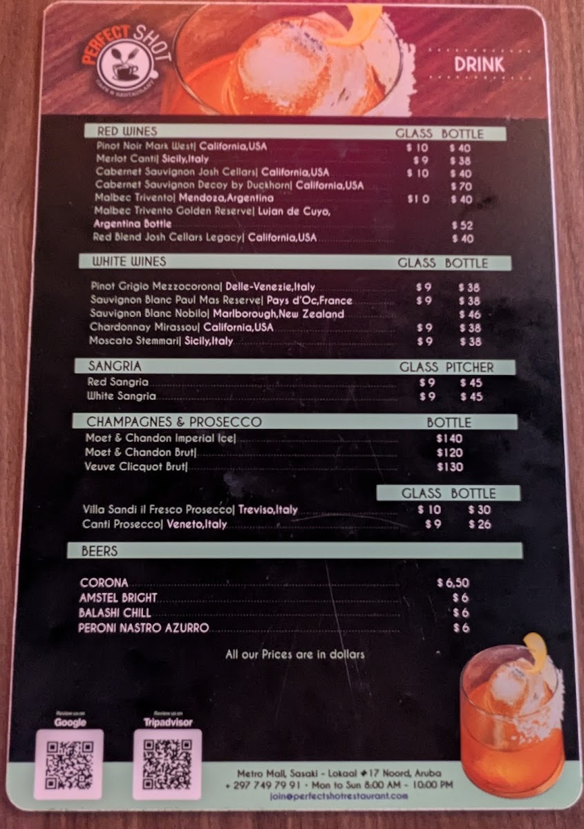 Menu Perfect Shot Café & Restaurant-2