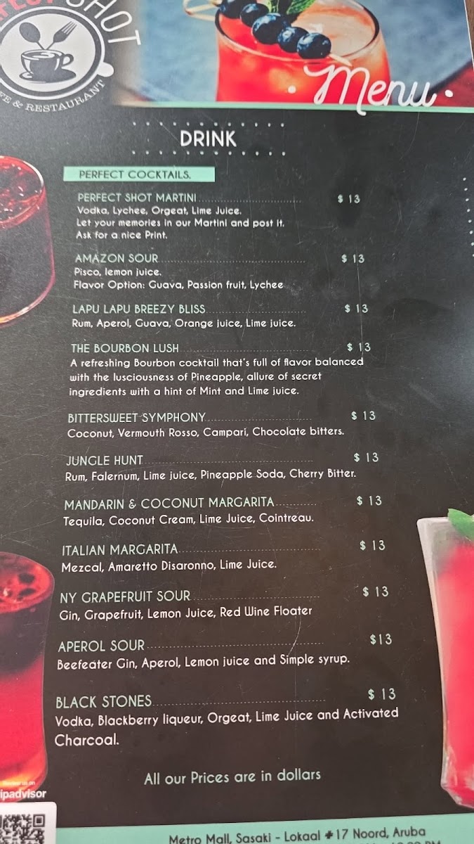 Menu Perfect Shot Café & Restaurant-6