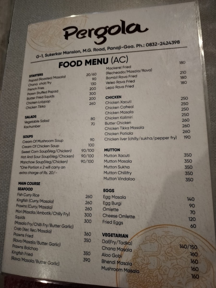 Menu Pergola Bar & Restaurant-5