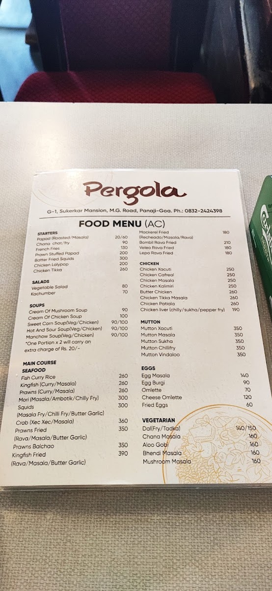 Menu Pergola Bar & Restaurant-7