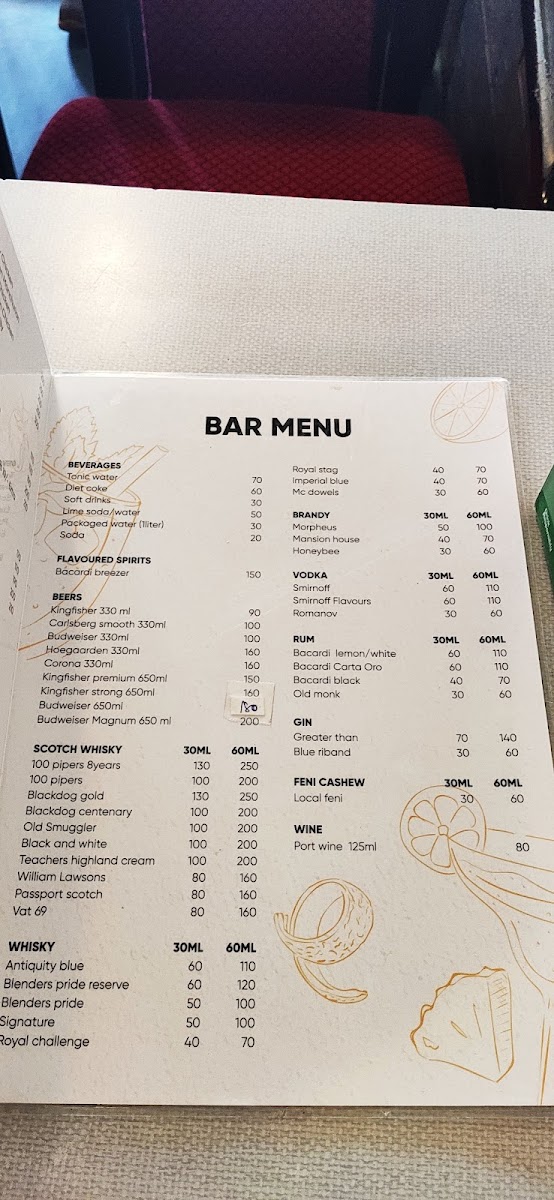 Menu Pergola Bar & Restaurant-9
