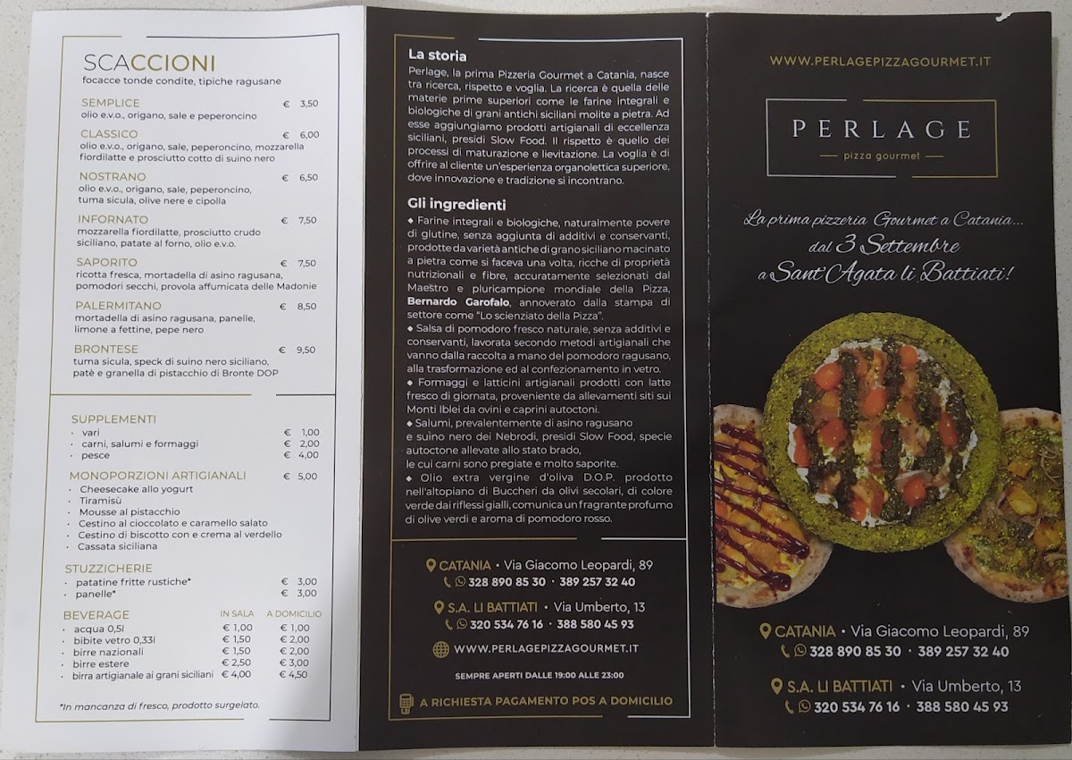 Menu Perlage Pizza Gourmet - Sant'agata Li Battiati-2