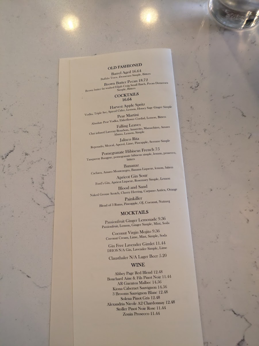 Menu Perry's Cocktail Bar-1